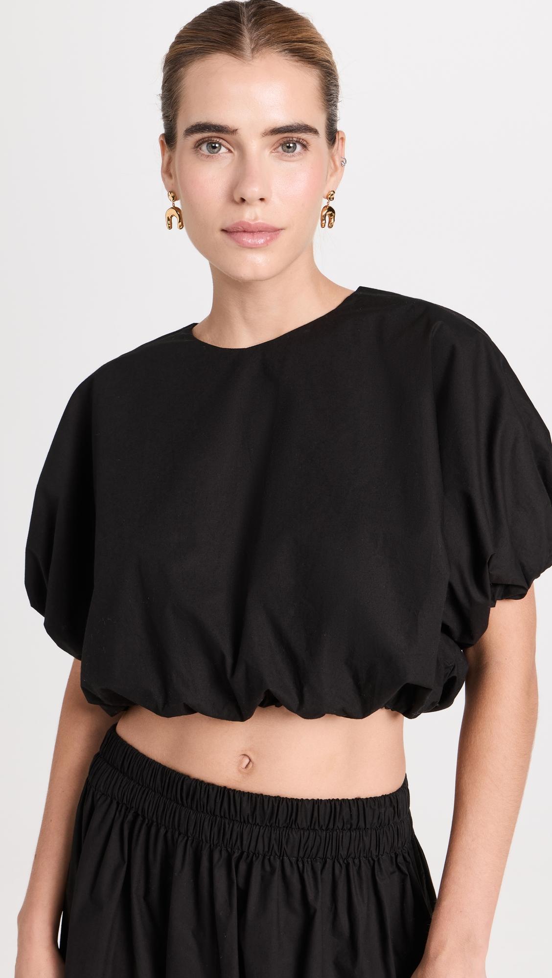 Opihi Bubble Sleeve Crop Top by MIKOH