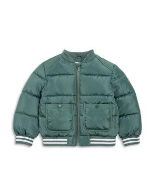 Boys' Silver Pine Hooded Mid Weight Puffer Jacket - Baby by MILES THE LABEL