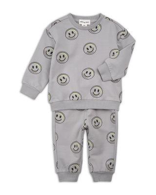 Boys' Smiley Face Print Sweatshirt & Jogger Pants Set - Baby by MILES THE LABEL