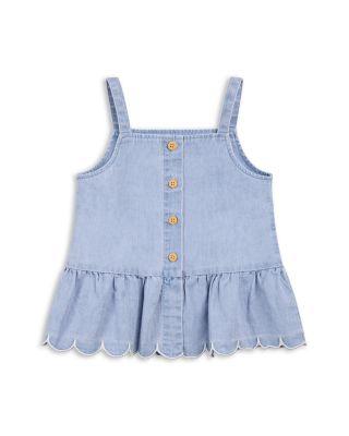 Girls' Chambray Peplum Tank Top - Little Kid by MILES THE LABEL