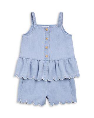 Girls' Chambray Shorts Set - Baby by MILES THE LABEL