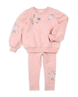 Girls' Floral Embroidery Jogger Set - Baby by MILES THE LABEL