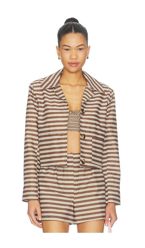 Milkwhite Jacket in Brown,White by MILKWHITE