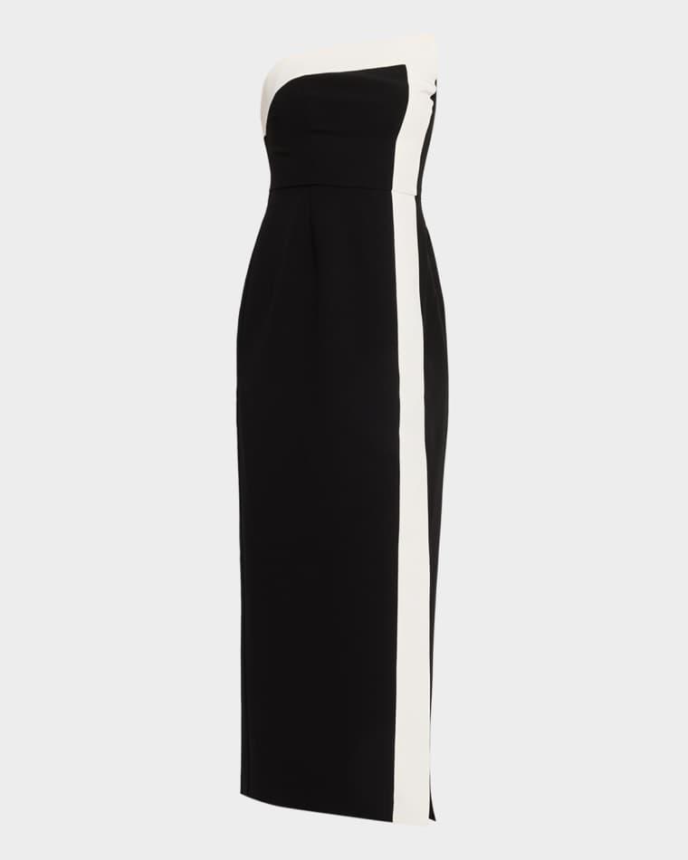 Garcelle Strapless Two-Tone Column Gown by MILLY