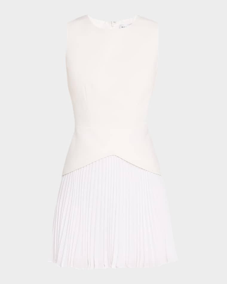 Haddy Cady & Pleated Chiffon Mini Dress by MILLY