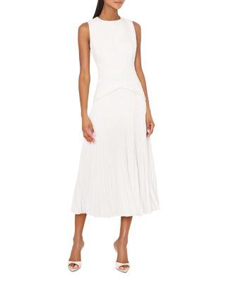 Haddy Pleated Midi Dress by MILLY