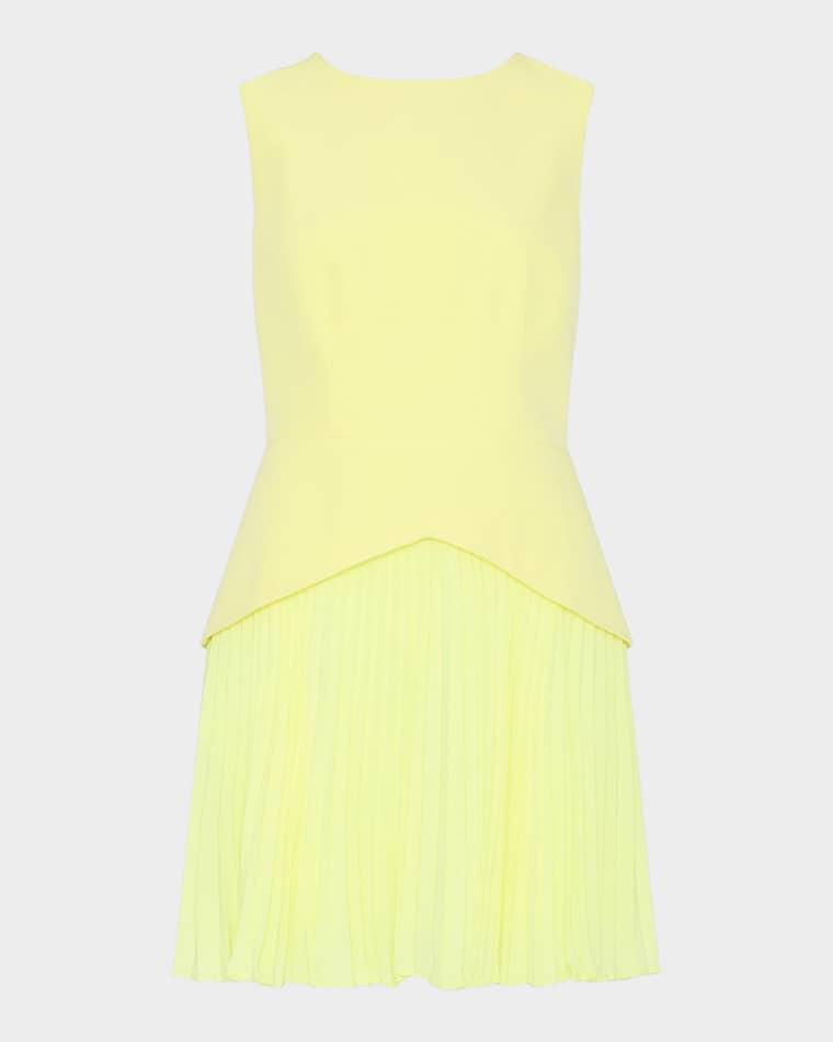 Haddy Pleated Minidress by MILLY
