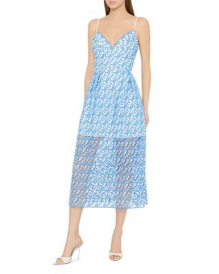 Hazel Embroidered Midi Dress by MILLY