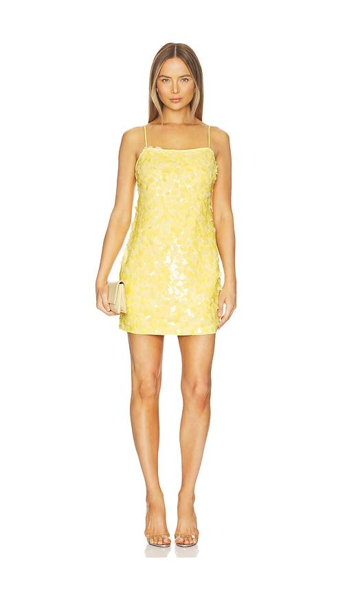 MILLY Izel Colette Sequin Mini Dress in Yellow by MILLY