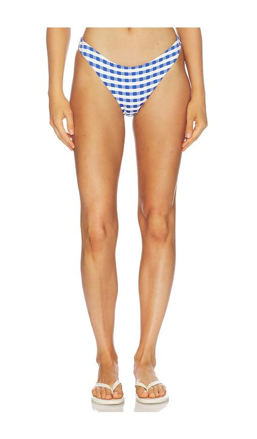 MILLY Margot Jacquard Cottage Bikini Bottom in Royal by MILLY