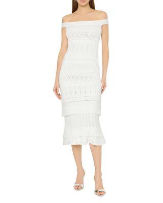 Maven Ruffle Midi Dress by MILLY