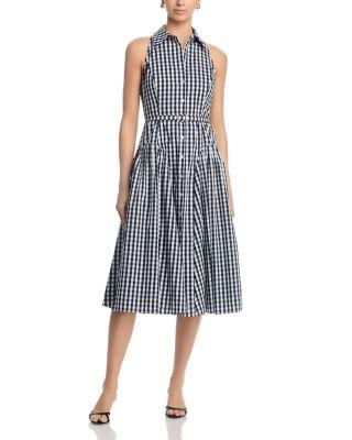 Maxine Gingham Midi Dress by MILLY