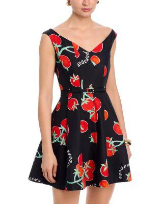 Peggy Off The Shoulder Printed Mini Dress by MILLY