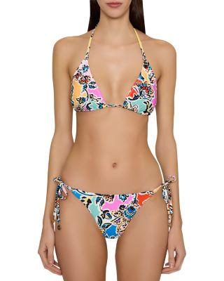 Rainbow Oasis Triangle Bikini Top by MILLY
