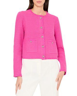 Sade Textured Cardigan Jacket by MILLY
