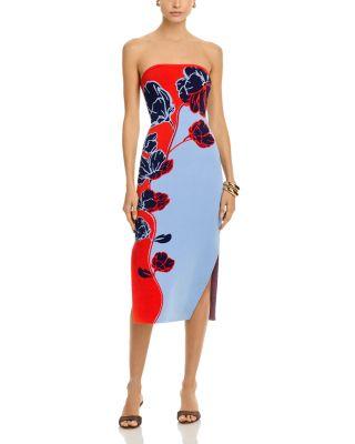 Simone Strapless Midi Dress by MILLY