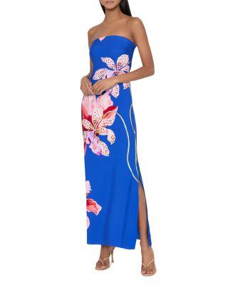 Vera Satin Maxi Dress by MILLY