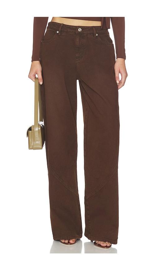 Mimchik Saddle Jean in Brown by MIMCHIK