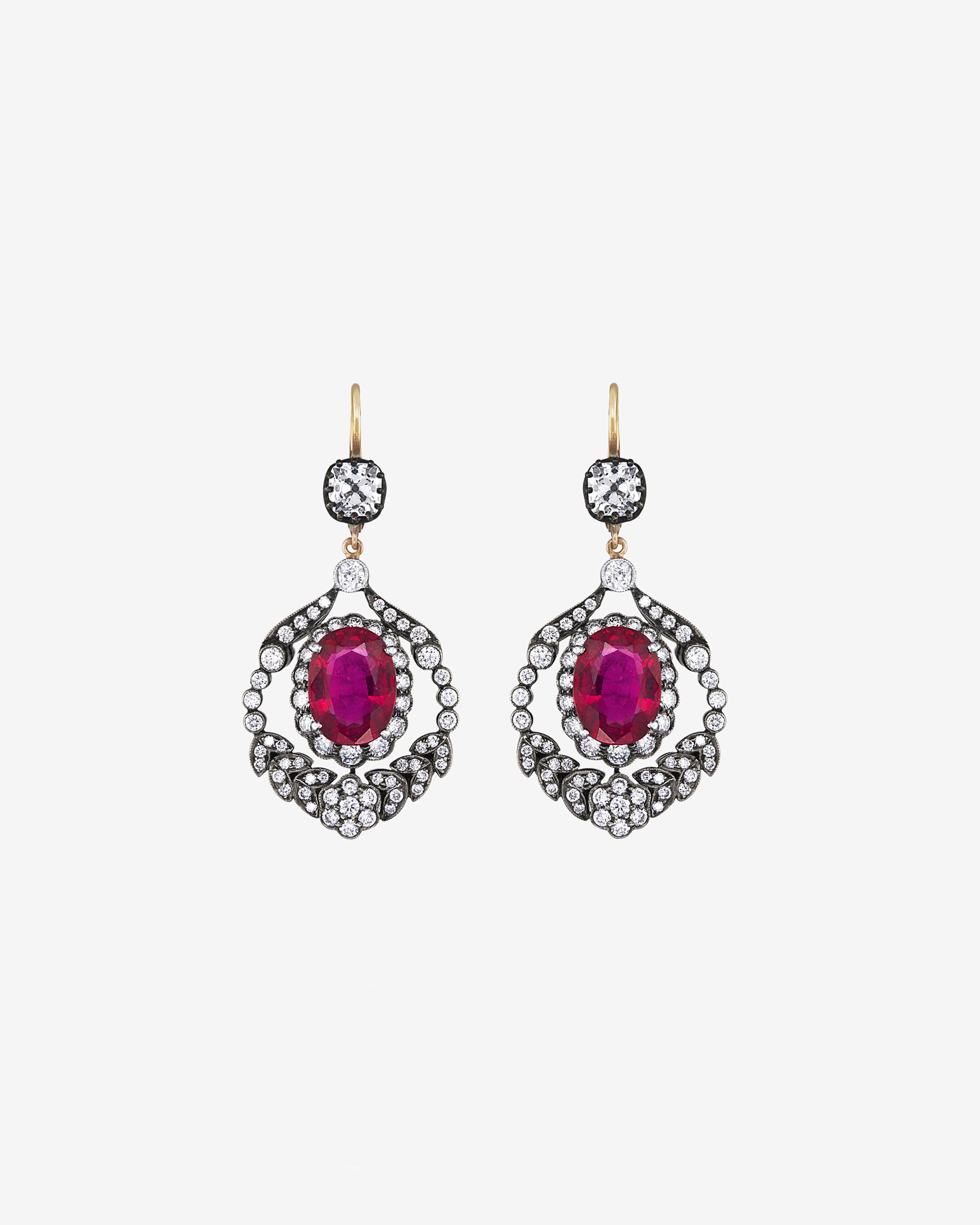 Mindi Mond - Women's Cherry Blossom Chandelier Earrings - (Yellow Gold) by MINDI MOND