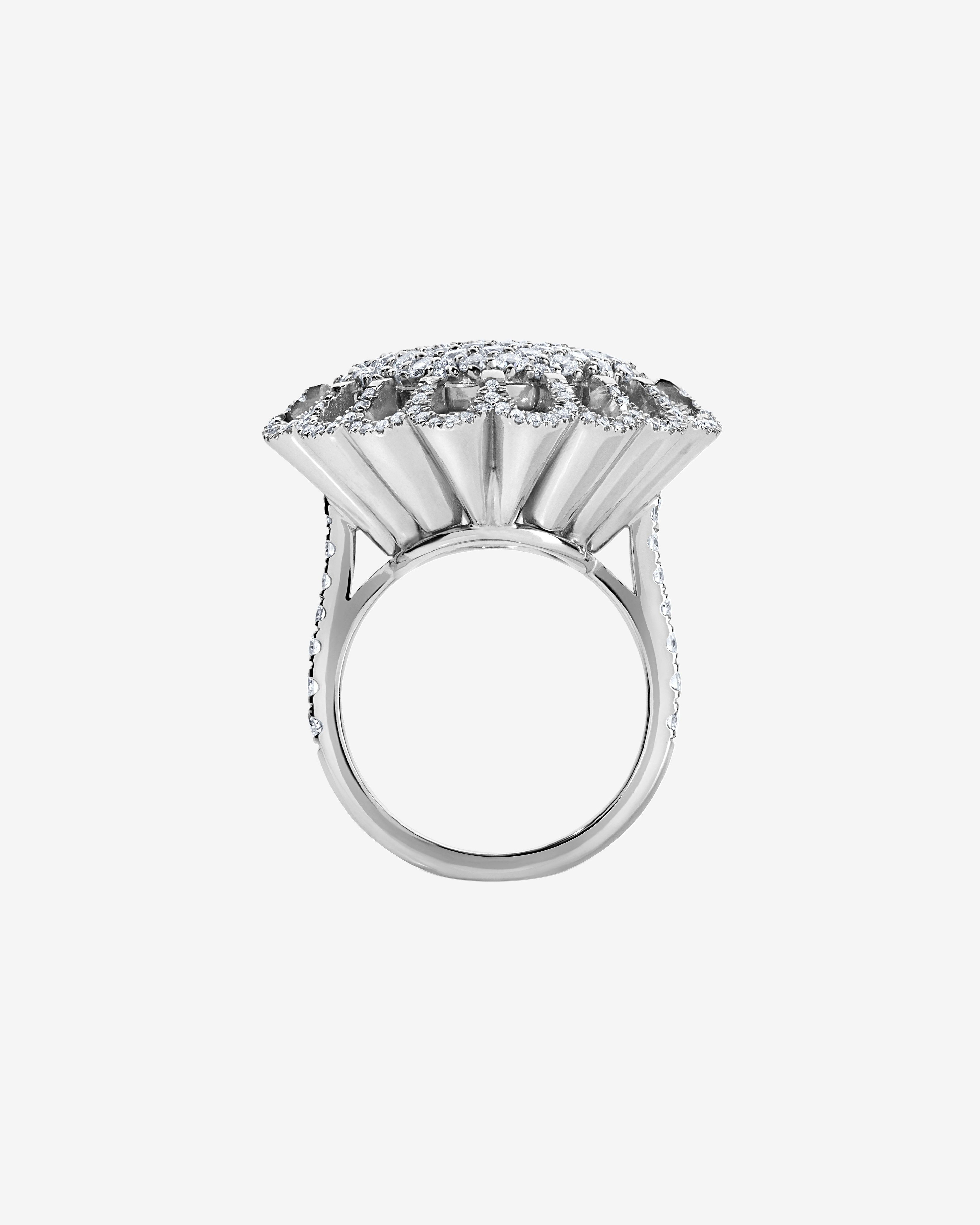 Mindi Mond - Women's Floating All Diamond Ring - (White Gold) by MINDI MOND