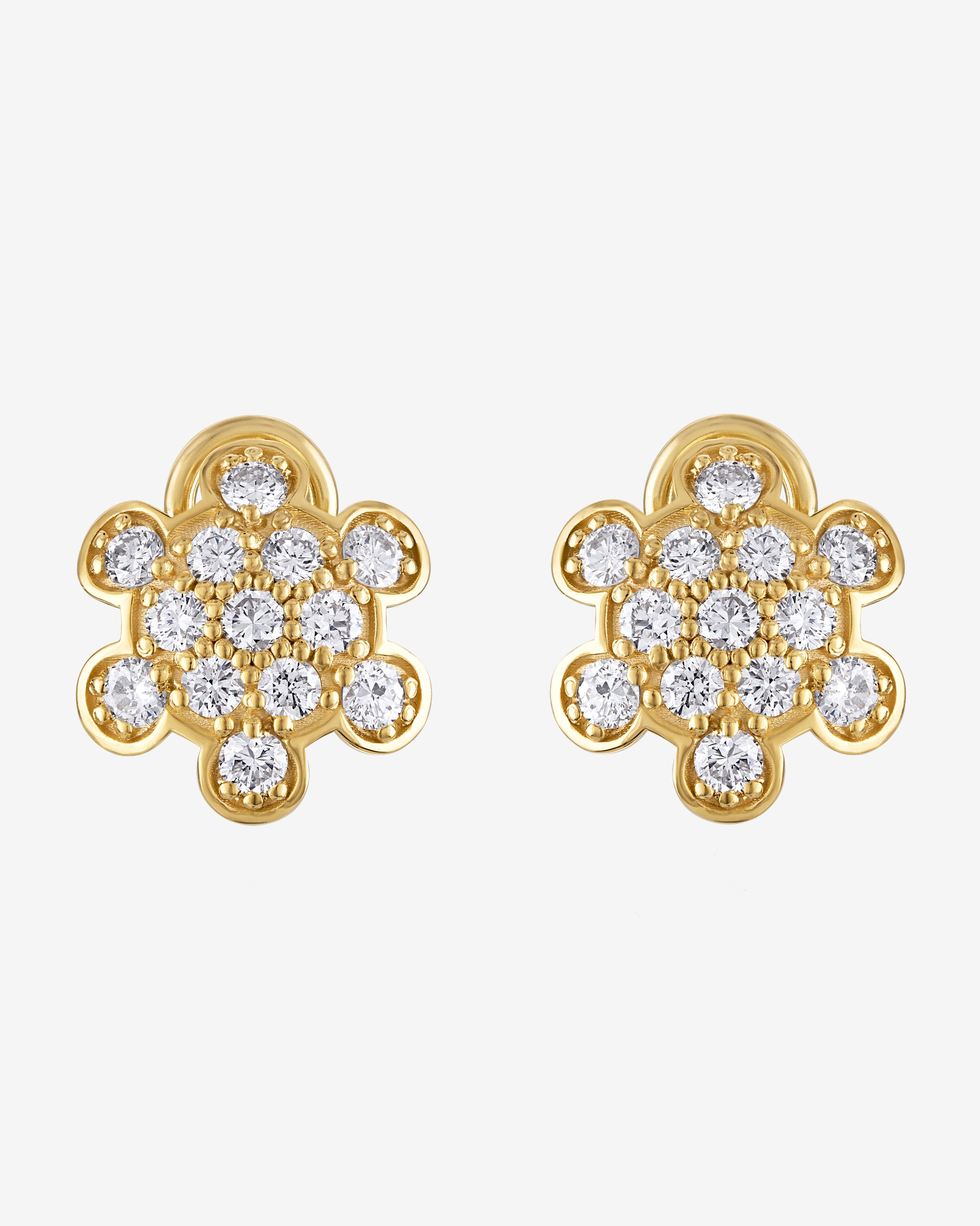 Mindi Mond - Women's Turtle Pave Stud Earrings - (Yellow Gold) by MINDI MOND