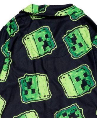 Boys' 6-12 Printed Notch Collar Shirt and Pants Pajama, 2-Piece Set by MINECRAFT