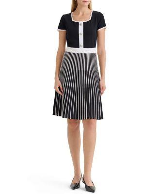 Fit-N-Flare Knee Length Soft Knit Dress by MING WANG