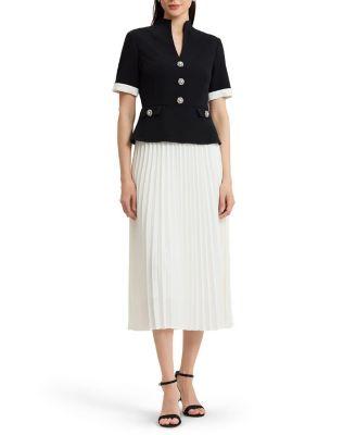 Noelle Pleated Crepe Maxi Dress by MING WANG