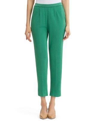 Plus Knit Straight Leg Ankle Pants by MING WANG
