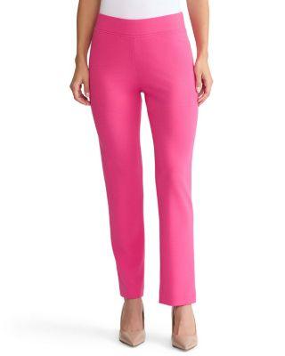 Stretch Deco Crepe Straight Leg Pants by MING WANG