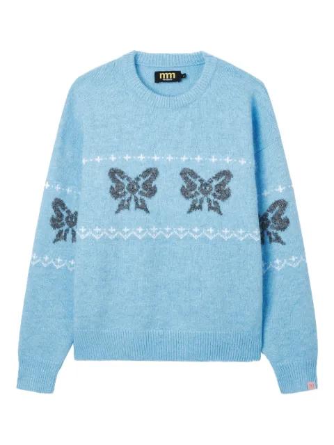 bow pattern sweater by MINI CREAM