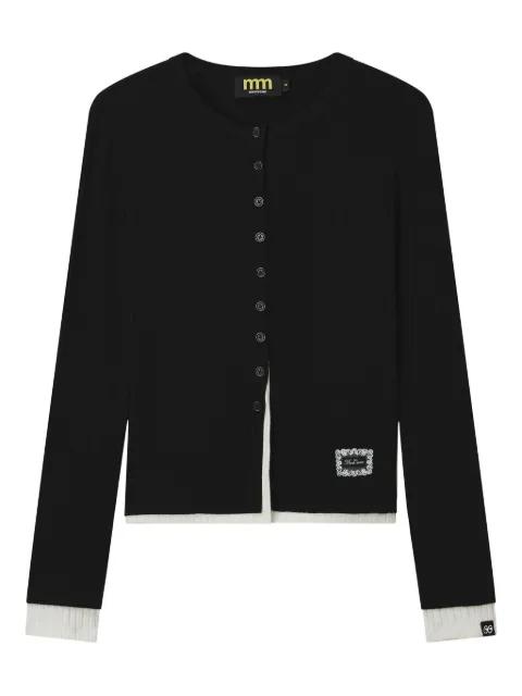 button ribbed cardigan by MINI CREAM