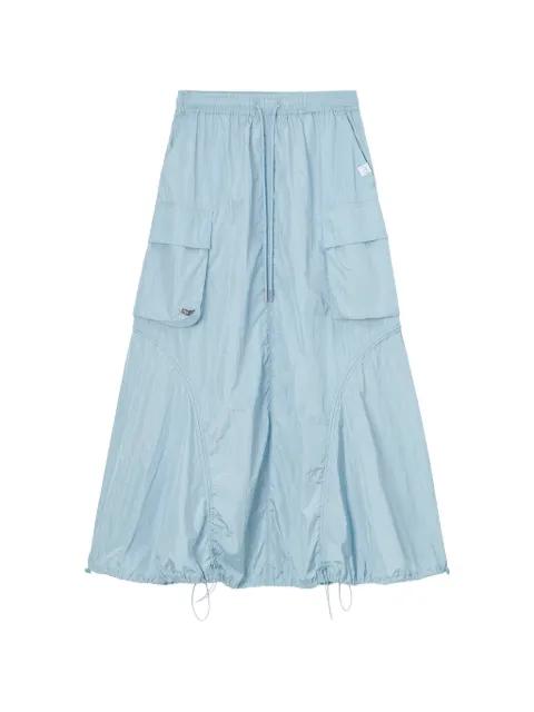 cargo drawstring maxi skirt by MINI CREAM