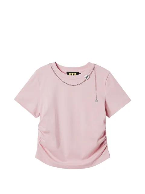 chain-embellished T-shirt by MINI CREAM