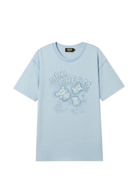 cloud-print T-shirt by MINI CREAM