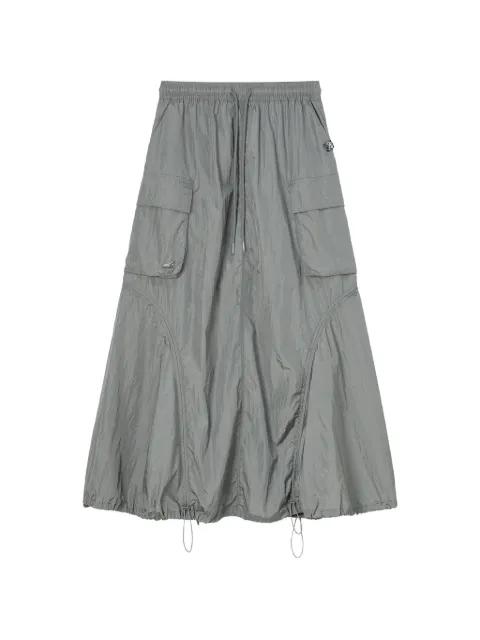 drawstring-hem cargo maxi skirt by MINI CREAM