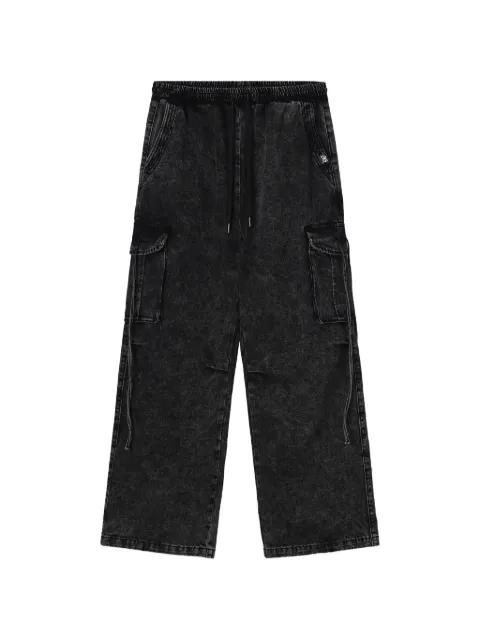drawstring-waist cargo jeans by MINI CREAM