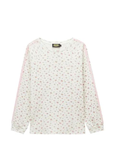 floral-print T-shirt by MINI CREAM