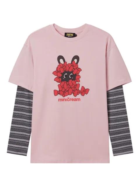 graphic crew-neck top by MINI CREAM