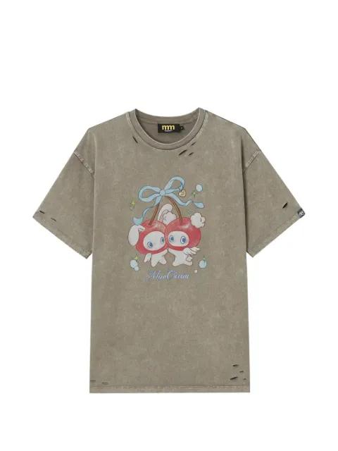 graphic-print T-shirt by MINI CREAM