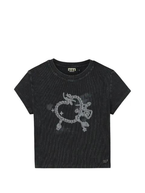 graphic-print T-shirt by MINI CREAM