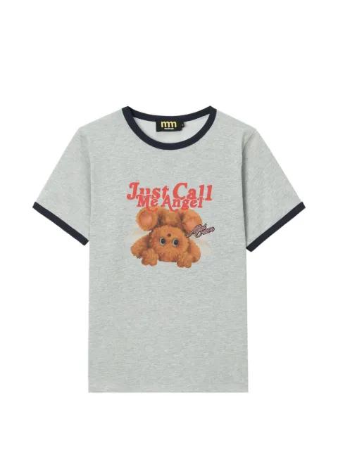 graphic-print T-shirt by MINI CREAM