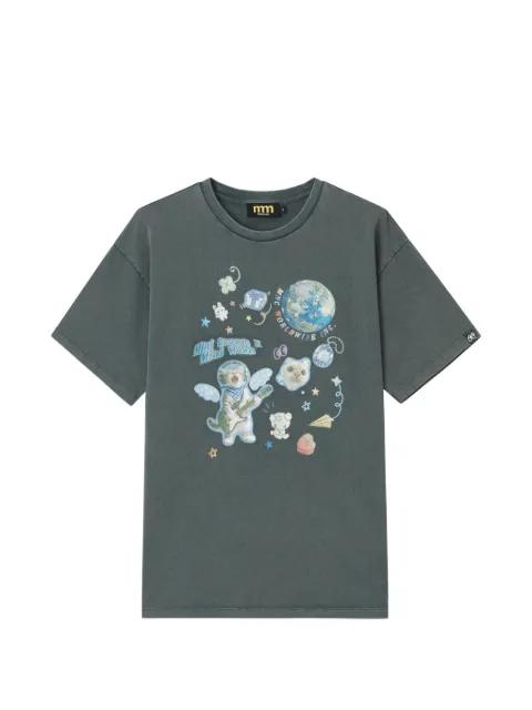 graphic-print T-shirt by MINI CREAM