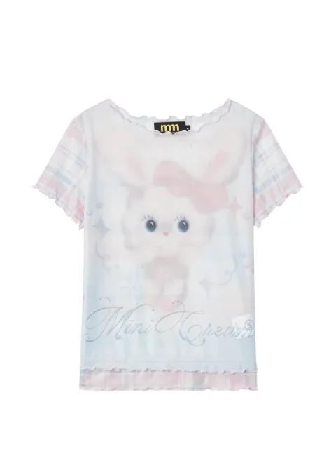 graphic-print cotton T-shirt by MINI CREAM