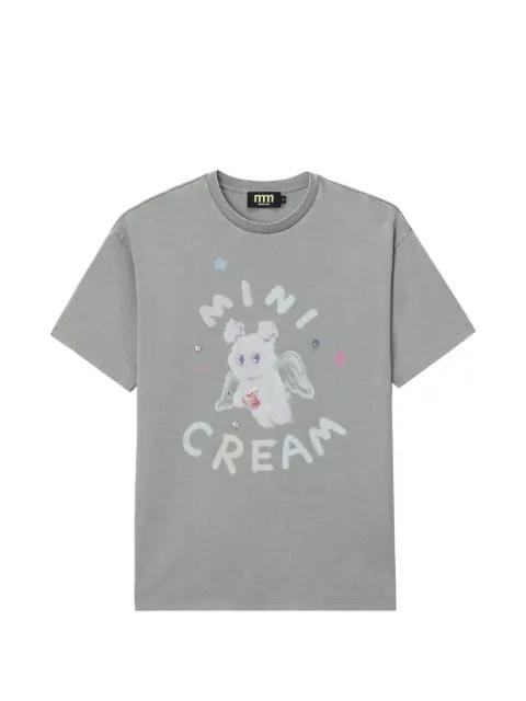 graphic-print cotton T-shirt by MINI CREAM