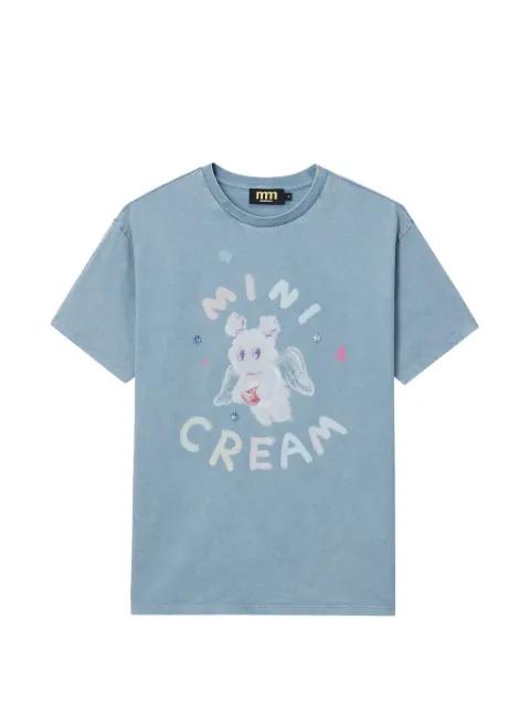 graphic-print cotton T-shirt by MINI CREAM