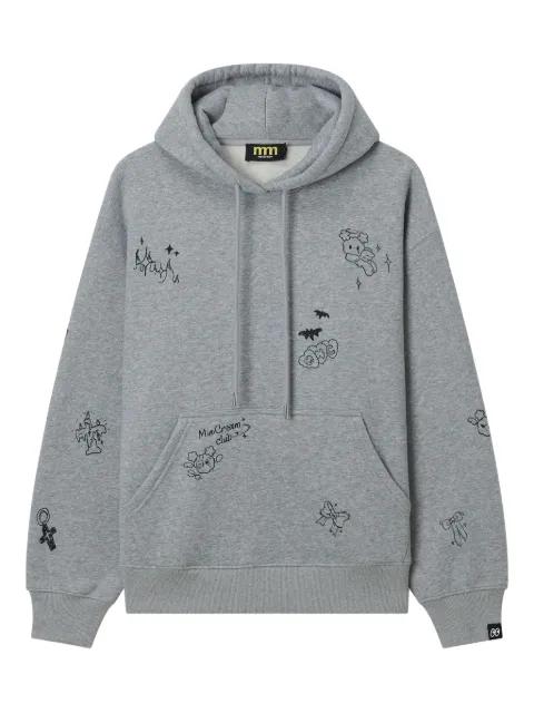 graphic-print drawstring hoodie by MINI CREAM