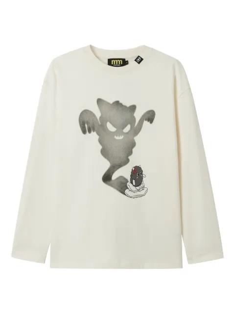 graphic-print long-sleeve T-shirt by MINI CREAM