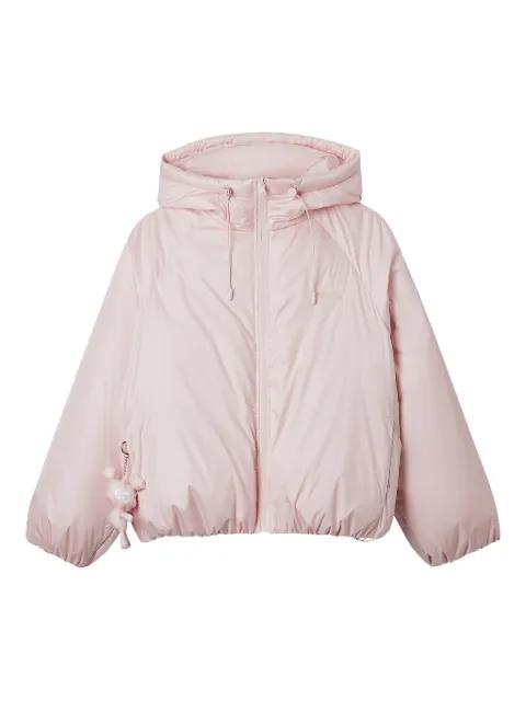 hoodied zip-fastening jacket by MINI CREAM