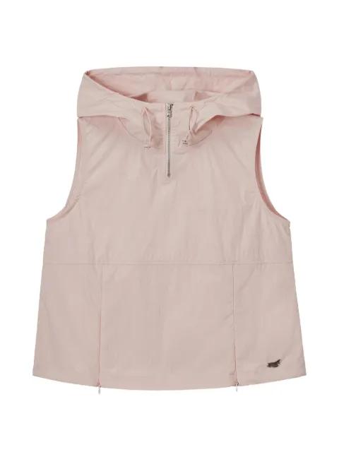 hoodied zip-up vest by MINI CREAM